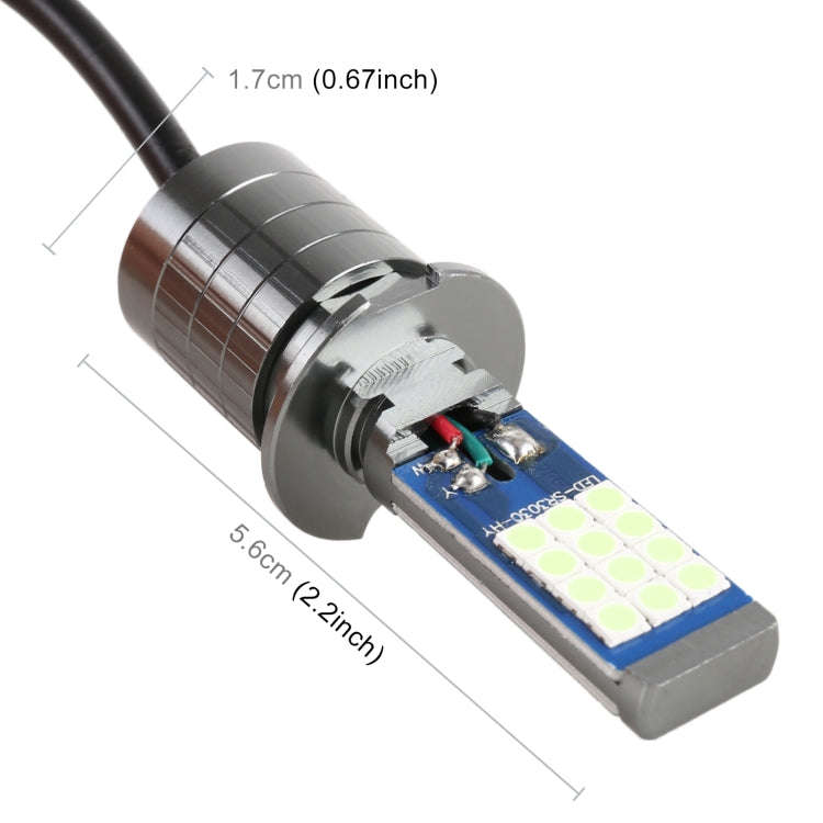 H3 2 PCS DC12-24V / 10.5W Car Fog Lights with 24LEDs SMD-3030 & Constant Current, Box Packaging(I...