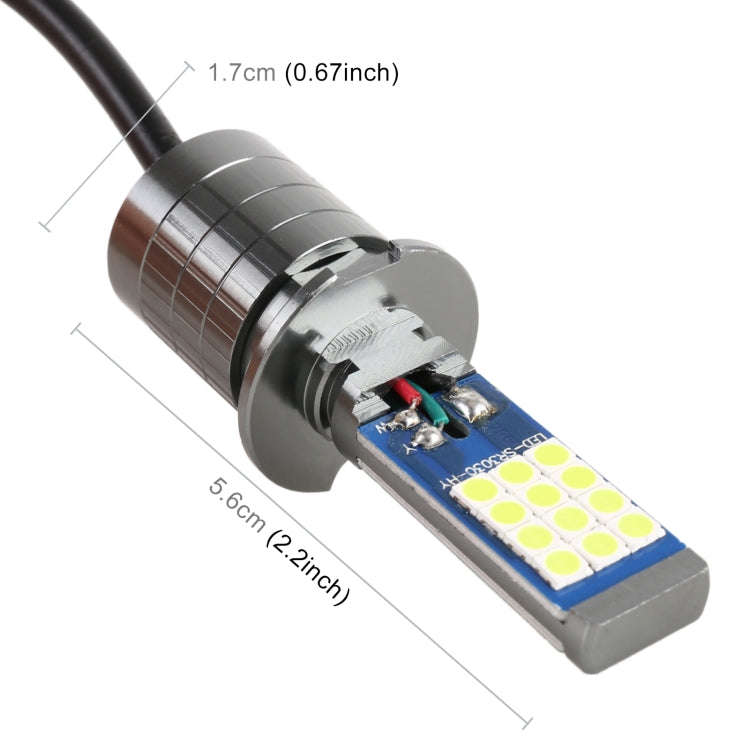 H3 2 PCS DC12-24V / 10.5W Car Fog Lights with 24LEDs SMD-3030 & Constant Current, Box Packaging(L...