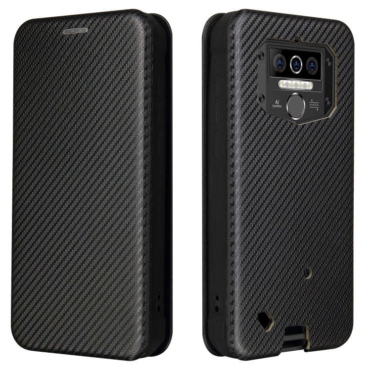 For Oukitel WP5 / WP5 Pro Carbon Fiber Texture Horizontal Flip TPU + PC + PU Leather Case with Ca...