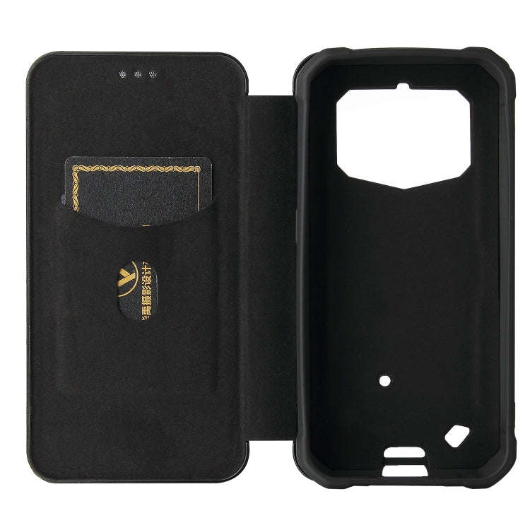 For Oukitel WP5 / WP5 Pro Carbon Fiber Texture Horizontal Flip TPU + PC + PU Leather Case with Ca...