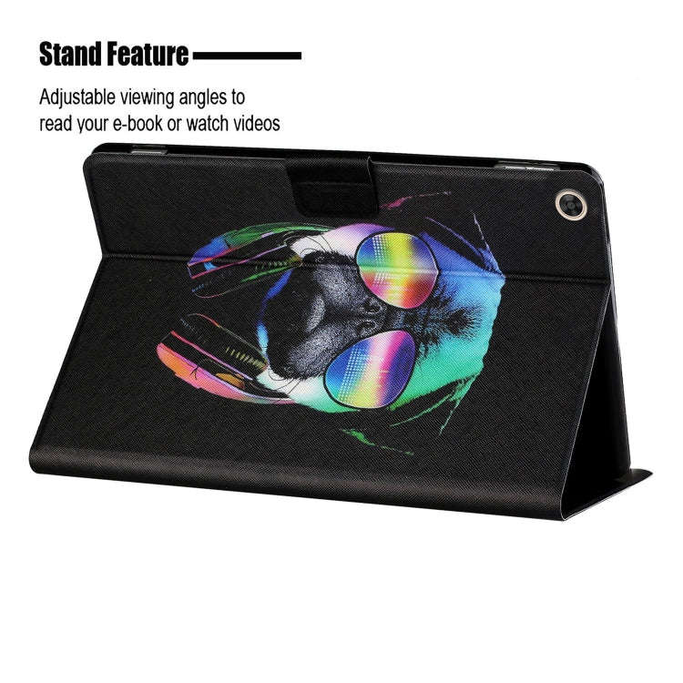For Huawei Honor Pad 6 / X6 & Enjoy 2 & MatePad T10 / T10S Colored Drawing Horizontal Flip Leathe...