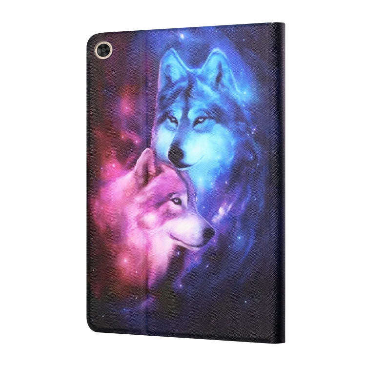 For Huawei Honor Pad 6 / X6 & Enjoy 2 & MatePad T10 / T10S Colored Drawing Horizontal Flip Leathe...