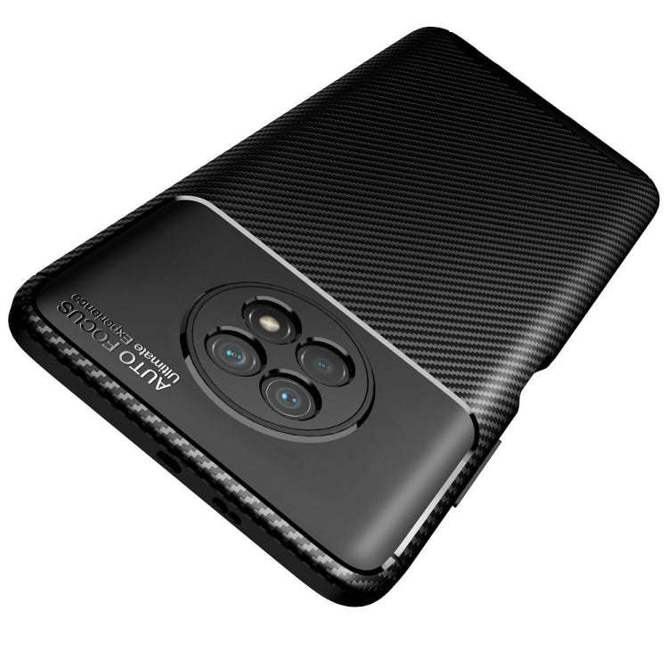 For Xiaomi Redmi Note9 5G Carbon Fiber Texture Shockproof TPU Case(Black)