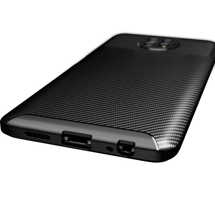 For Xiaomi Redmi Note9 5G Carbon Fiber Texture Shockproof TPU Case(Black)