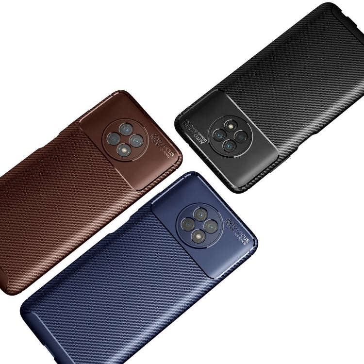 For Xiaomi Redmi Note9 5G Carbon Fiber Texture Shockproof TPU Case(Black)