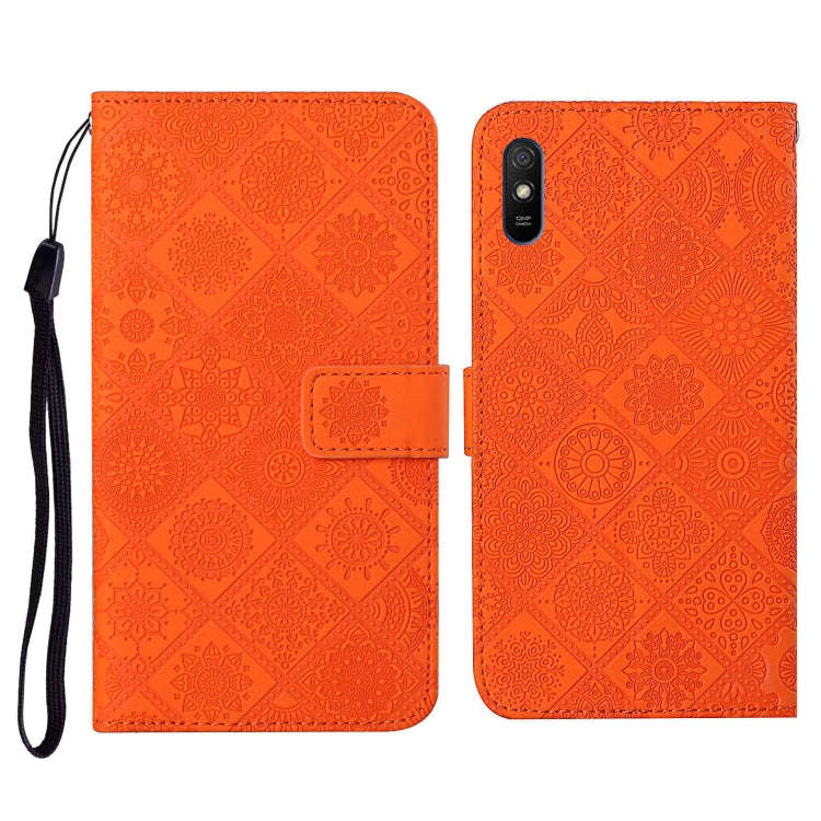For Xiaomi Redmi 9A Ethnic Style Embossed Pattern Horizontal Flip Leather Case with Holder & Card...