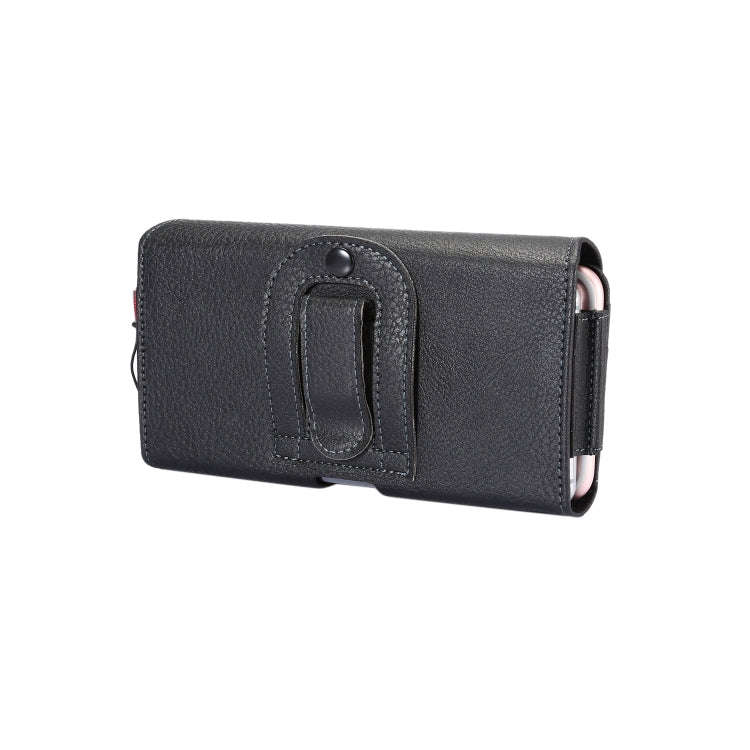 Litchi Texture Vertical Flip Thwartwise PU Leather Case / Waist Bag with Back Splint & Card Slots...