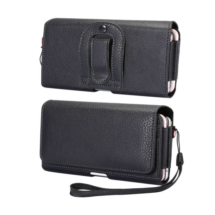 Litchi Texture Vertical Flip Thwartwise PU Leather Case / Waist Bag with Back Splint & Card Slots...