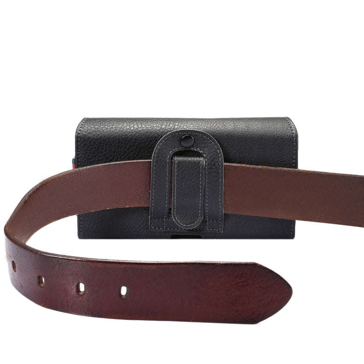 Litchi Texture Vertical Flip Thwartwise PU Leather Case / Waist Bag with Back Splint & Card Slots...