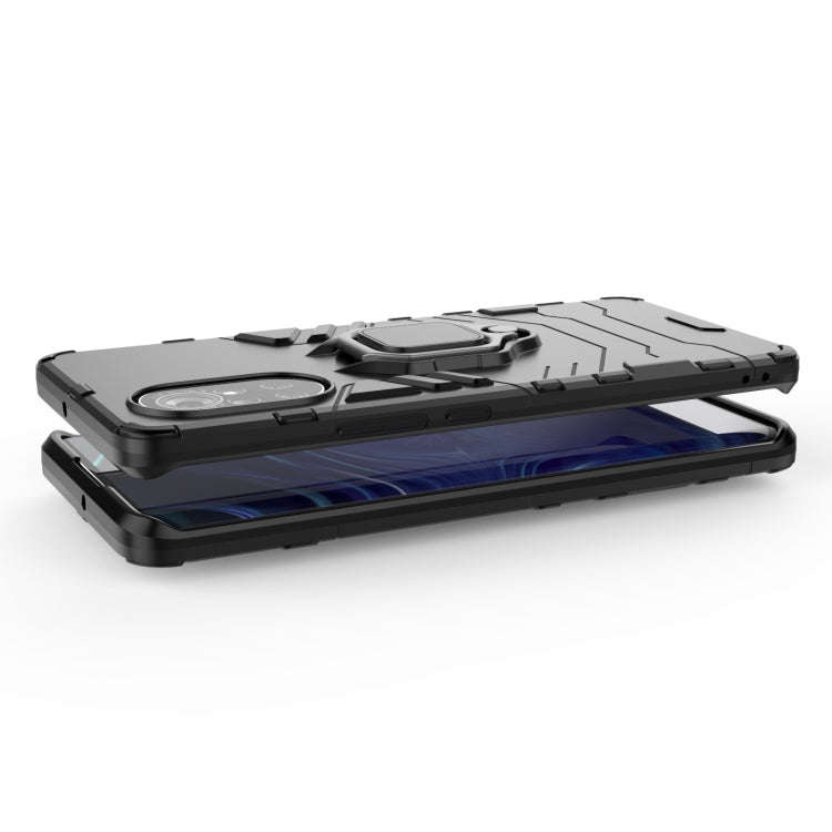 For Huawei Nova 8 5G PC + TPU Shockproof Protective Case with Magnetic Ring Holder(Black)