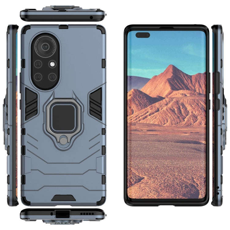 For Huawei Nova 8 Pro 5G PC + TPU Shockproof Protective Case with Magnetic Ring Holder(Blue)