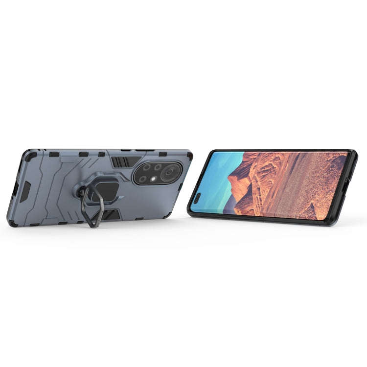 For Huawei Nova 8 Pro 5G PC + TPU Shockproof Protective Case with Magnetic Ring Holder(Blue)