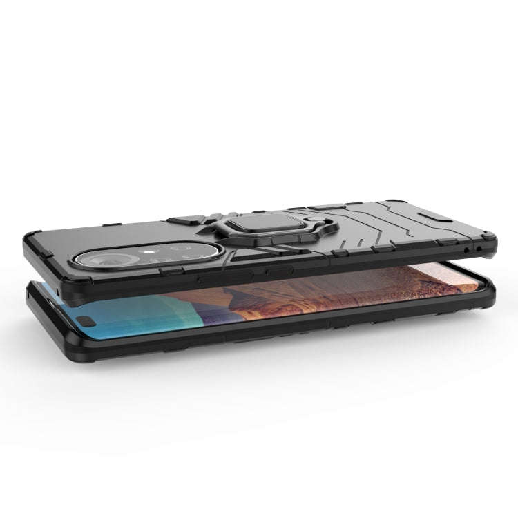For Huawei Nova 8 Pro 5G PC + TPU Shockproof Protective Case with Magnetic Ring Holder(Blue)