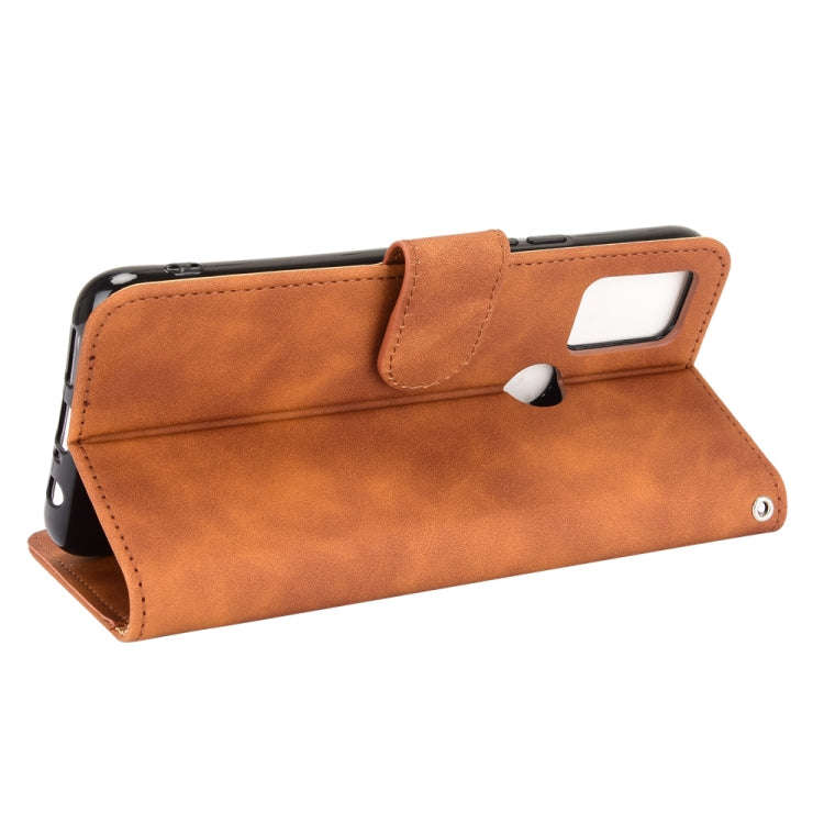 For UMIDIGI A9 Pro Solid Color Skin Feel Magnetic Buckle Horizontal Flip Calf Texture PU Leather ...