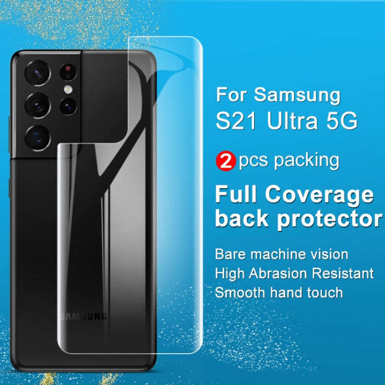 For Samsung Galaxy S21 Ultra 5G 2pcs IMAK 0.15mm Curved Full Screen Protector Hydrogel Film Back ...