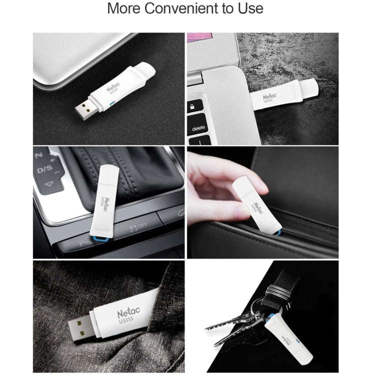 Netac U335S USB 3.0 High Speed Antivirus Write Protection USB Flash Drives U Disk, Capacity:128GB