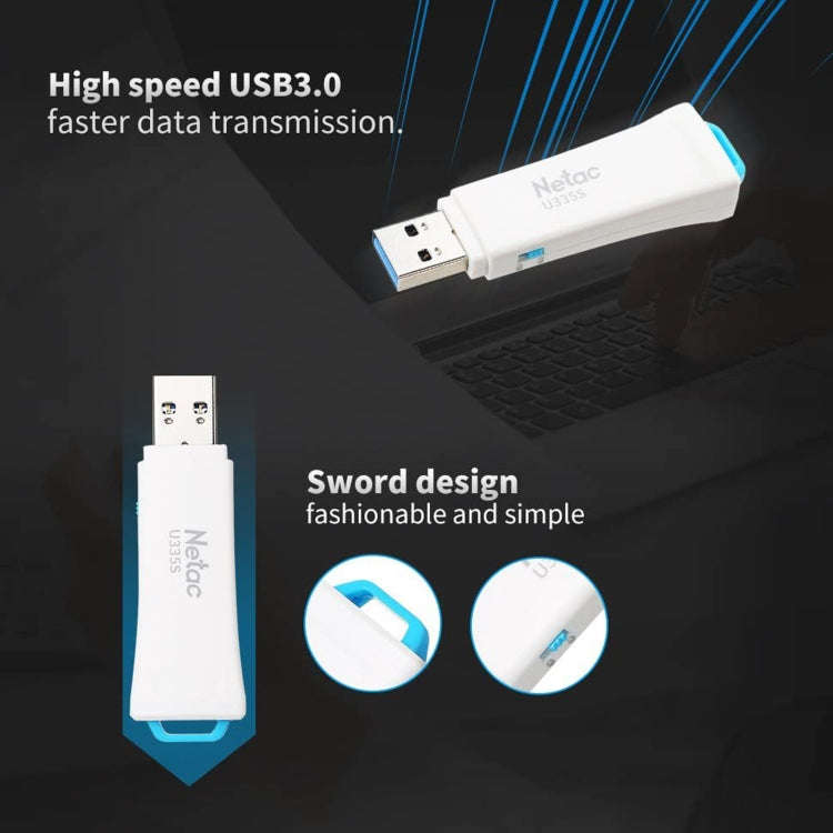 Netac U335S USB 3.0 High Speed Antivirus Write Protection USB Flash Drives U Disk, Capacity:128GB