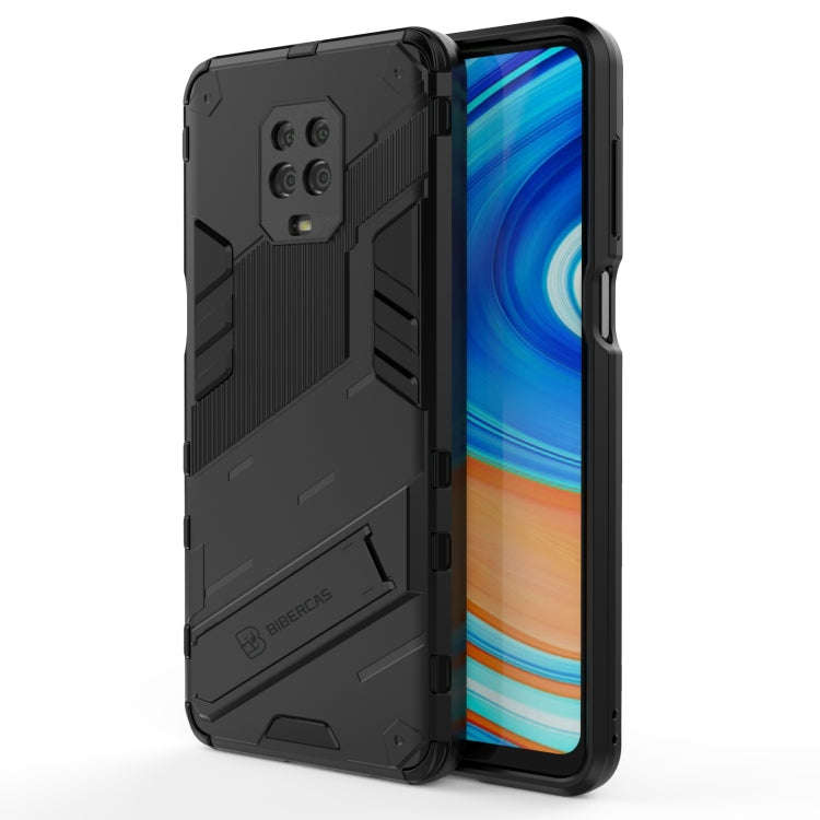 For Xiaomi Redmi Note 9 Pro Max Punk Armor 2 in 1 PC + TPU Shockproof Case with Invisible Holder(...