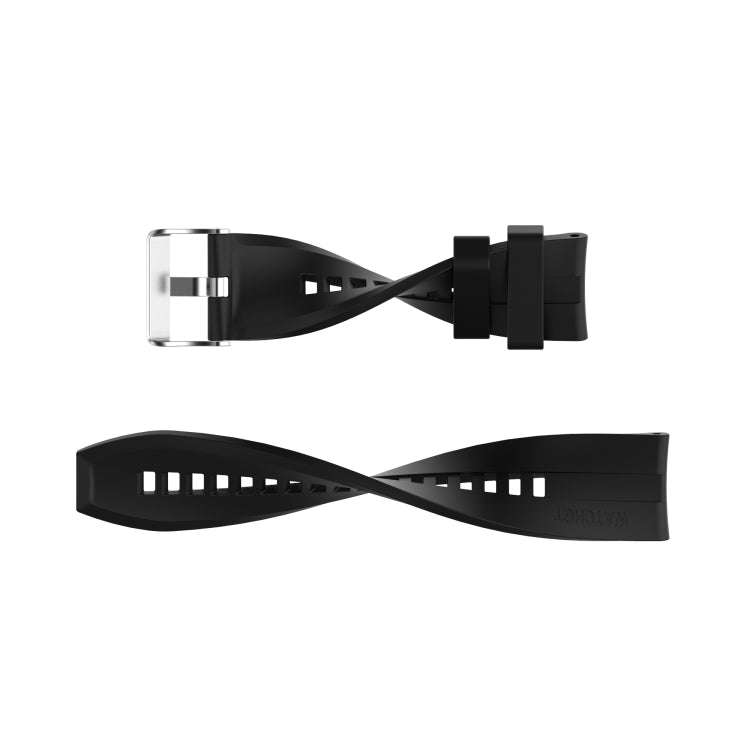 For Amazfit GTS 2e / GTS 2 20mm Silicone Watch Band with Silver Buckle(Dark Blue)
