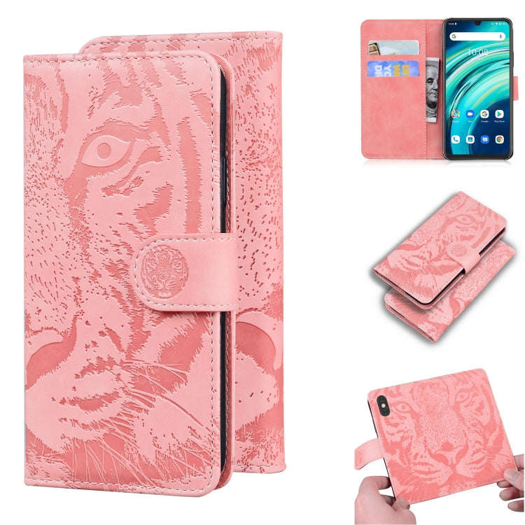 For UMIDIGI A9 Pro Tiger Embossing Pattern Horizontal Flip Leather Case with Holder & Card Slots ...