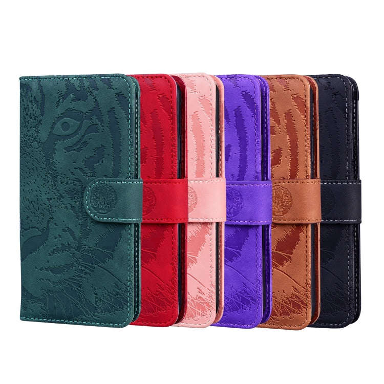 For UMIDIGI A9 Pro Tiger Embossing Pattern Horizontal Flip Leather Case with Holder & Card Slots ...