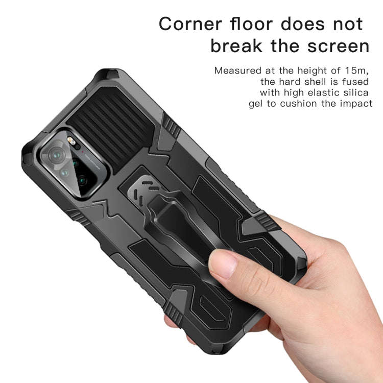 For Xiaomi Redmi K40 Pro+ Armor Warrior Shockproof PC + TPU Protective Case(Army Green)