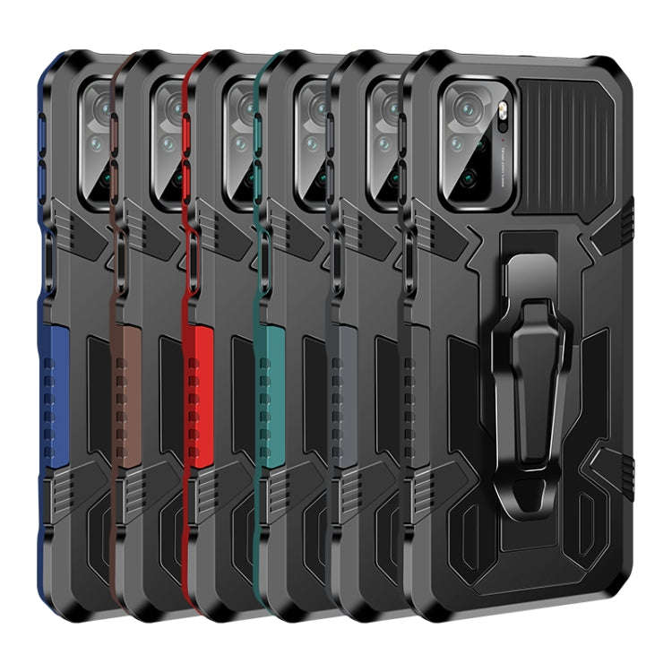 For Xiaomi Redmi K40 Pro+ Armor Warrior Shockproof PC + TPU Protective Case(Army Green)