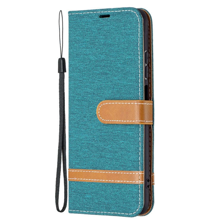 For Xiaomi Redmi Note 10 4G / Note 10S Color Matching Denim Texture Horizontal Flip Leather Case ...
