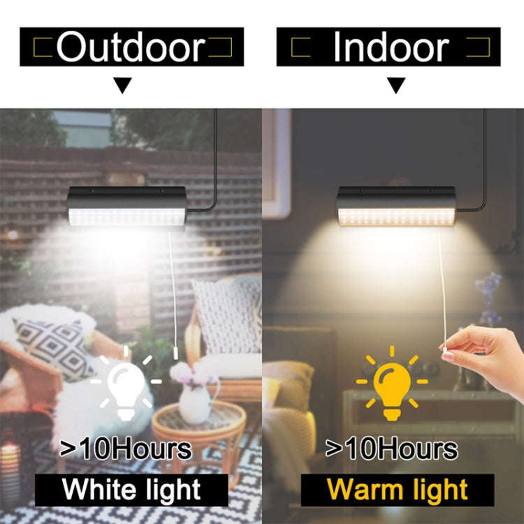 Pull-Switch 2 in 1 Solar Light 60-LEDs Landscape Courtyard Wall Lamp, Light Color:White Light(Whi...