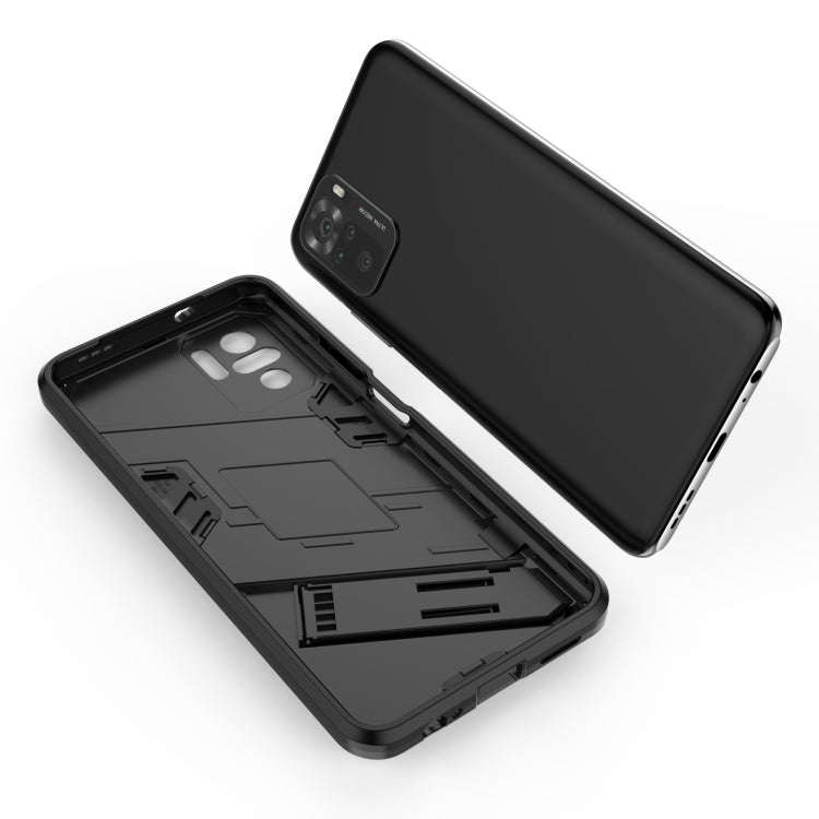 For Xiaomi Redmi Note 10 Punk Armor 2 in 1 PC + TPU Shockproof Case with Invisible Holder(White)