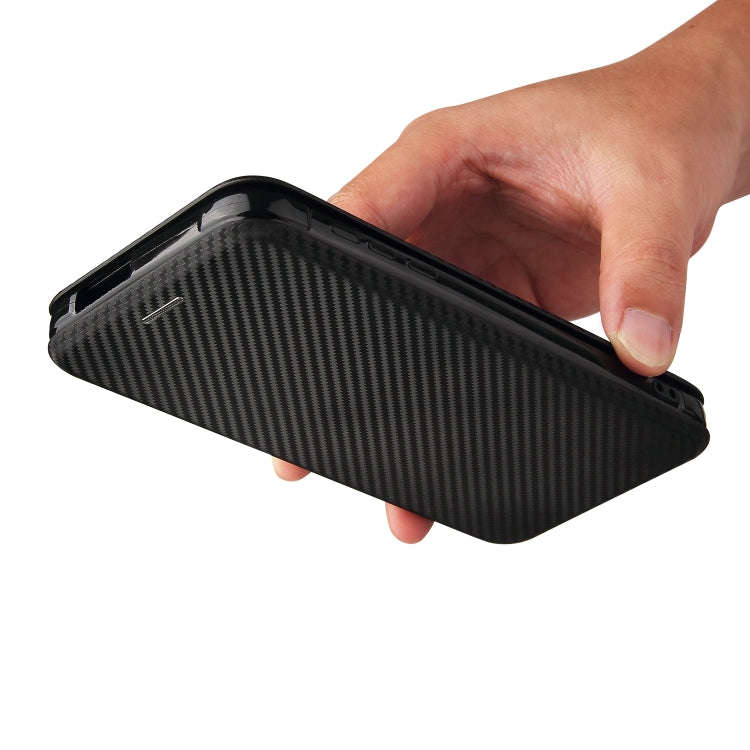 For Blackview BV6300 Pro Carbon Fiber Texture Horizontal Flip TPU + PC + PU Leather Case with Car...