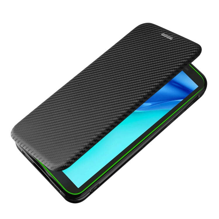 For Blackview BV6300 Pro Carbon Fiber Texture Horizontal Flip TPU + PC + PU Leather Case with Car...