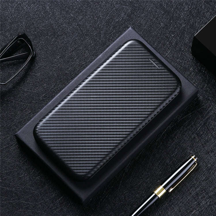 For Blackview BV6300 Pro Carbon Fiber Texture Horizontal Flip TPU + PC + PU Leather Case with Car...