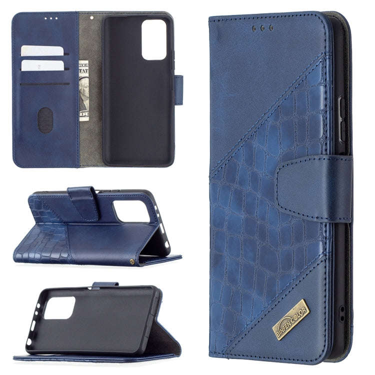 For Xiaomi Redmi Note 10 Pro Matching Color Crocodile Texture Horizontal Flip PU Leather Case wit...