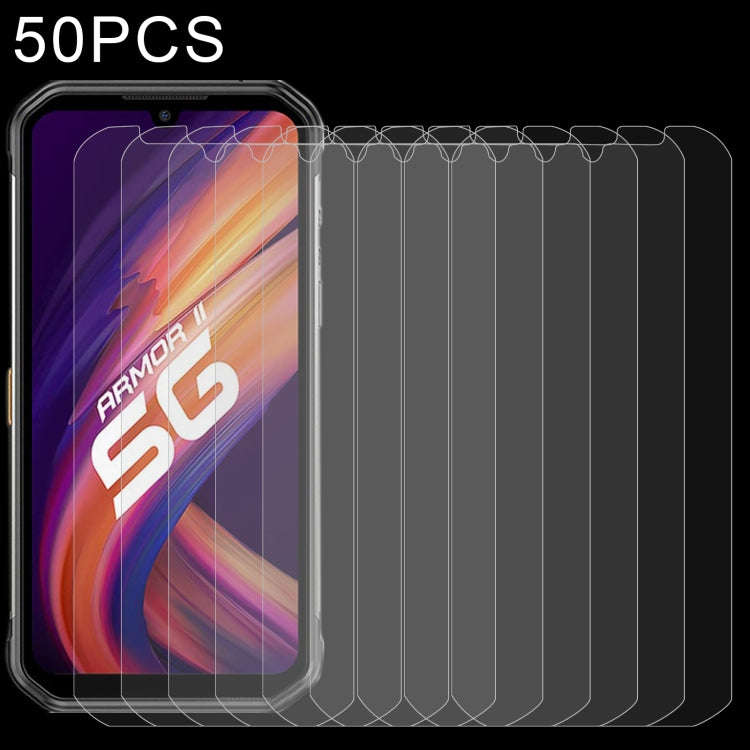 For Ulefone Armor 11 5G 50 PCS 0.26mm 9H 2.5D Tempered Glass Film