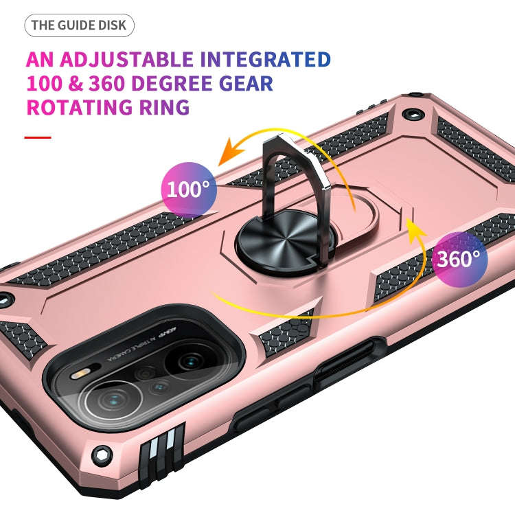 For Xiaomi Redmi K40 / K40 Pro Shockproof TPU + PC Protective Case with 360 Degree Rotating Holde...