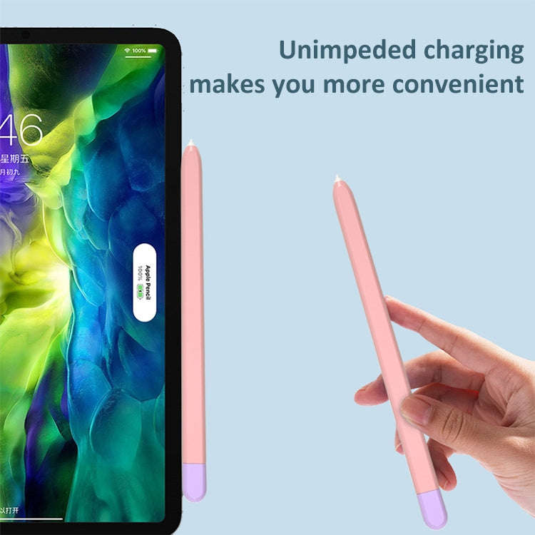 Liquid Silicone Stylus Pen Protective Case for Samsung Galaxy Tab S6 Lite P610 / P615(Pink Purple)