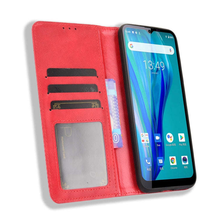 For Oukitel C23 Pro Magnetic Buckle Retro Crazy Horse Texture Horizontal Flip Leather Case with H...
