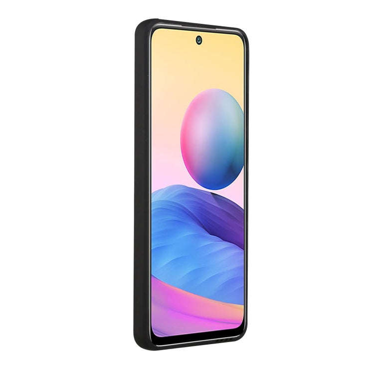 For Xiaomi Redmi Note 10 Card Slot Design Shockproof TPU Protective Case(Black)