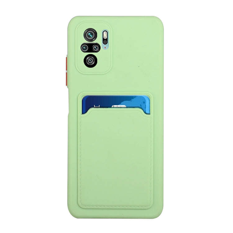 For Xiaomi Redmi Note 10 Pro Card Slot Design Shockproof TPU Protective Case(Green)
