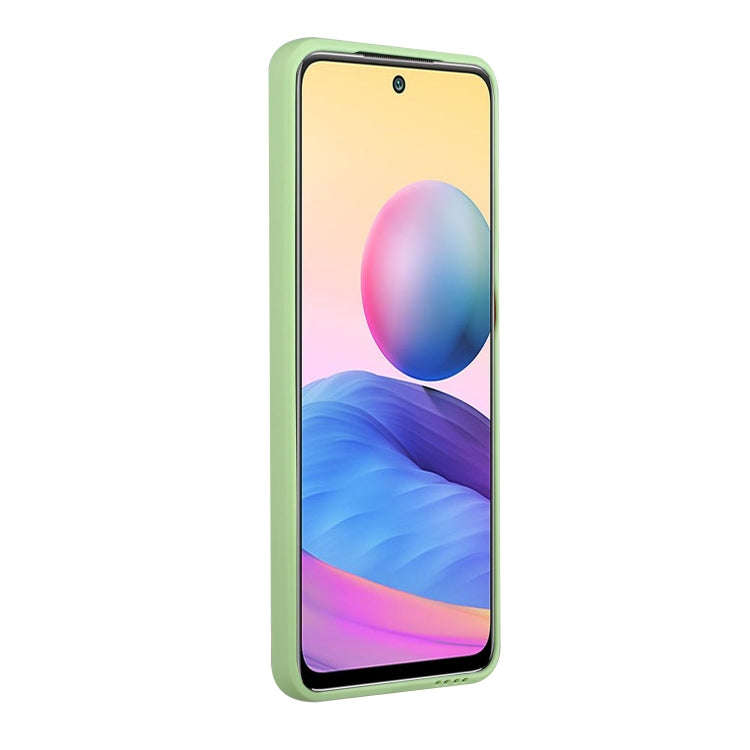 For Xiaomi Redmi Note 10 Pro Card Slot Design Shockproof TPU Protective Case(Green)
