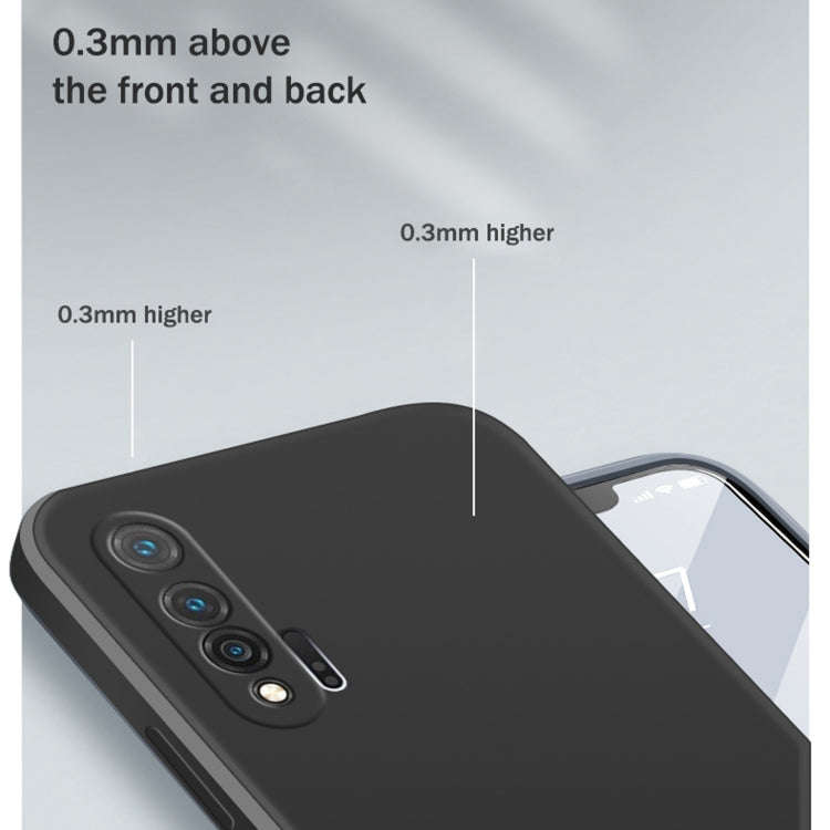 For Huawei nova 6 5G Solid Color Imitation Liquid Silicone Straight Edge Dropproof Full Coverage ...
