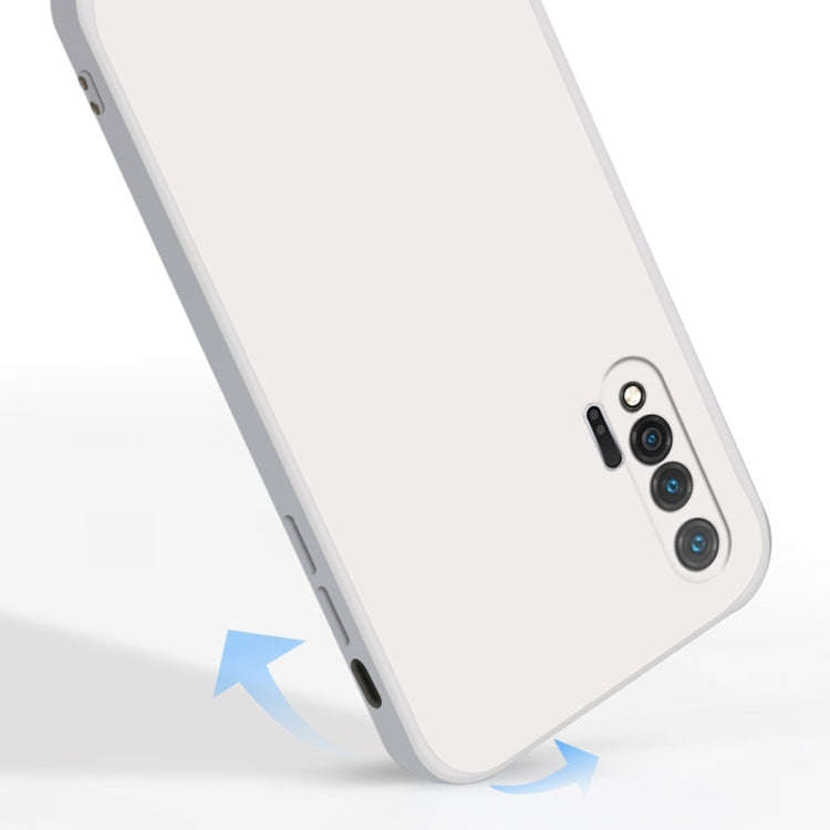 For Huawei nova 6 5G Solid Color Imitation Liquid Silicone Straight Edge Dropproof Full Coverage ...