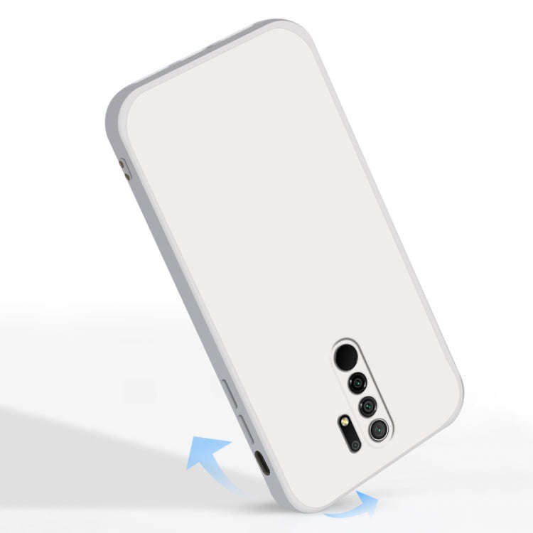 For Xiaomi Redmi 9 Solid Color Imitation Liquid Silicone Straight Edge Dropproof Full Coverage Pr...