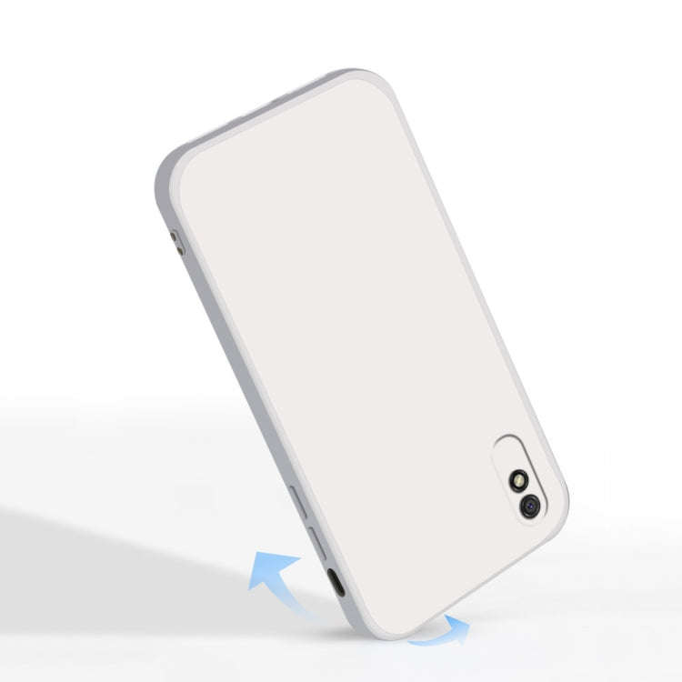 For Xiaomi Redmi 9A Solid Color Imitation Liquid Silicone Straight Edge Dropproof Full Coverage P...