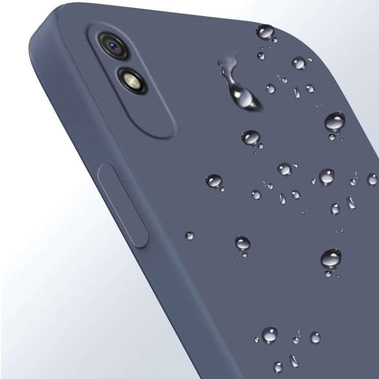 For Xiaomi Redmi 9A Solid Color Imitation Liquid Silicone Straight Edge Dropproof Full Coverage P...