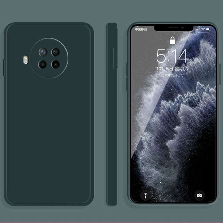 For Xiaomi Redmi Note 9 Pro Solid Color Imitation Liquid Silicone Straight Edge Dropproof Full Co...