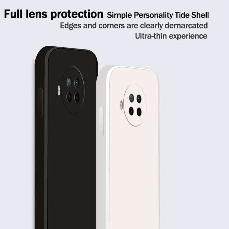 For Xiaomi Redmi Note 9 Pro Solid Color Imitation Liquid Silicone Straight Edge Dropproof Full Co...