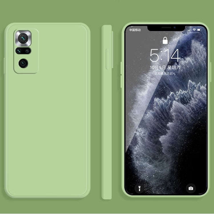 For Xiaomi Redmi Note 10 Pro Solid Color Imitation Liquid Silicone Straight Edge Dropproof Full C...