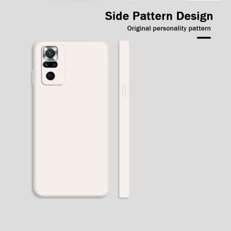 For Xiaomi Redmi Note 10 Pro Solid Color Imitation Liquid Silicone Straight Edge Dropproof Full C...